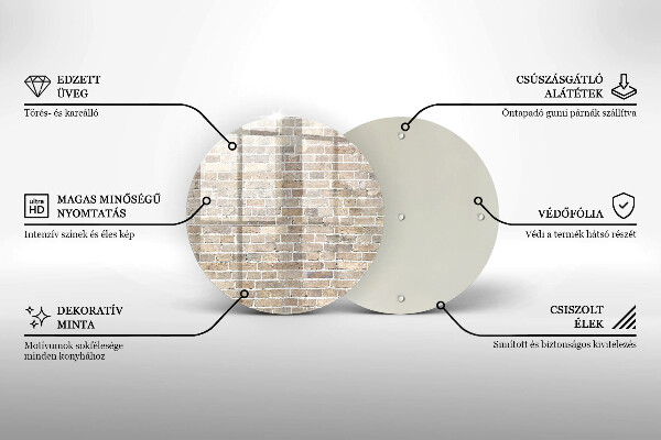 De vidrio templado Pared de ladrillo brillante