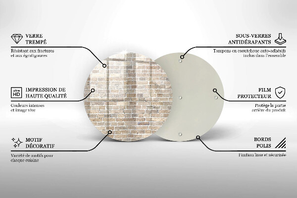 De vidrio templado Pared de ladrillo brillante