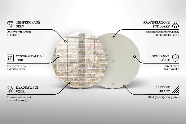 De vidrio templado Pared de ladrillo brillante