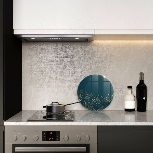 De vidrio templado Montañas abstractas