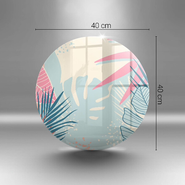 De vidrio templado Hojas pastel