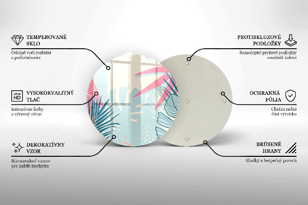 De vidrio templado Hojas pastel