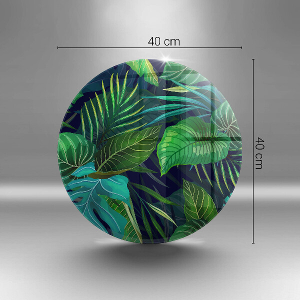 De vidrio templado Ilustración de hojas de selva