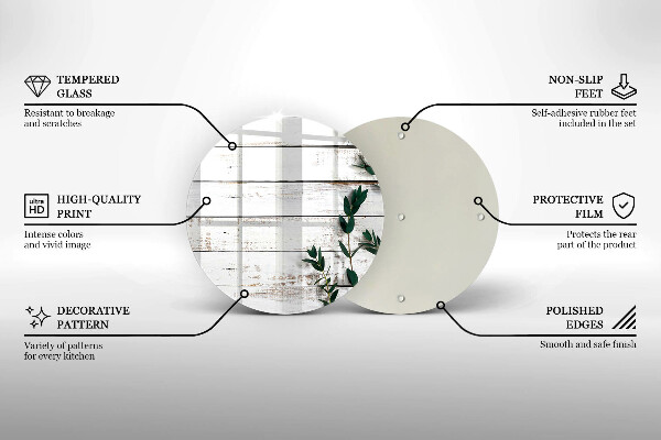 De vidrio templado Tablas y hojas viejas