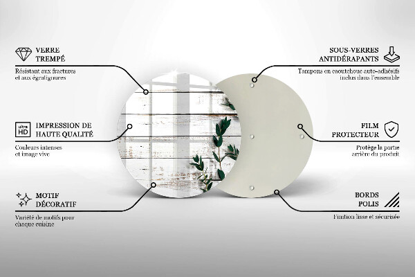 De vidrio templado Tablas y hojas viejas