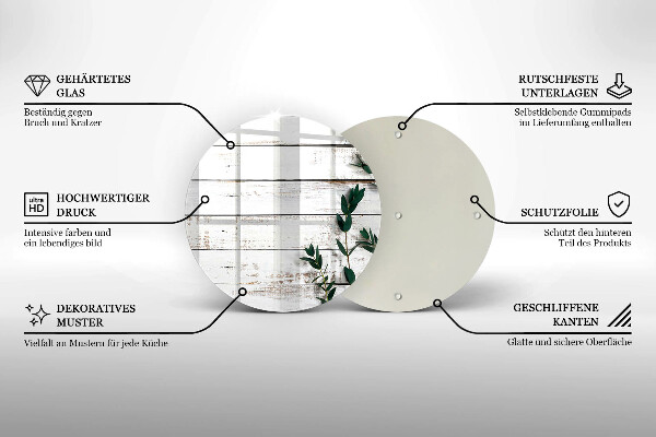De vidrio templado Tablas y hojas viejas