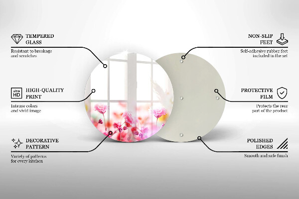 De vidrio templado Prado de flores