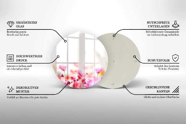 De vidrio templado Prado de flores