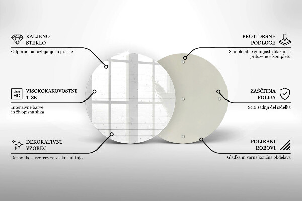 De vidrio templado Tableros brillantes modernos
