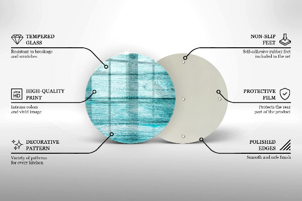 De vidrio templado Tableros de madera antiguos