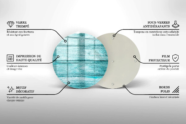 De vidrio templado Tableros de madera antiguos