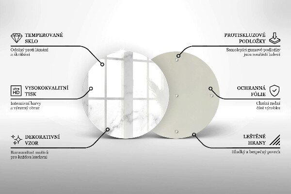 De vidrio templado Mármol moderno