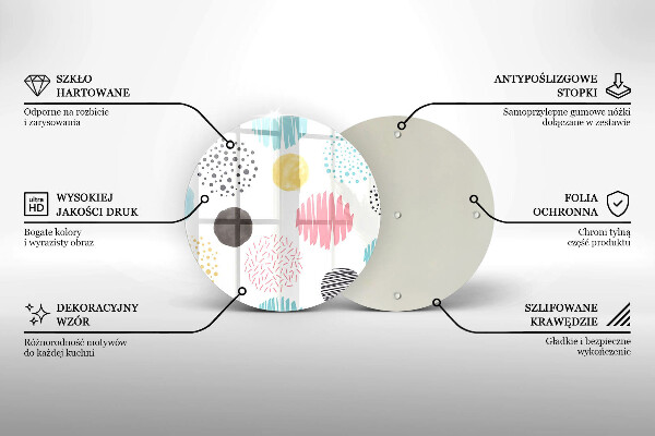 De vidrio templado Formas pintadas