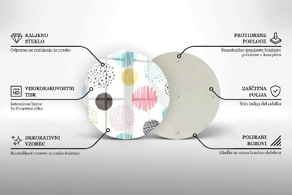 De vidrio templado Formas pintadas