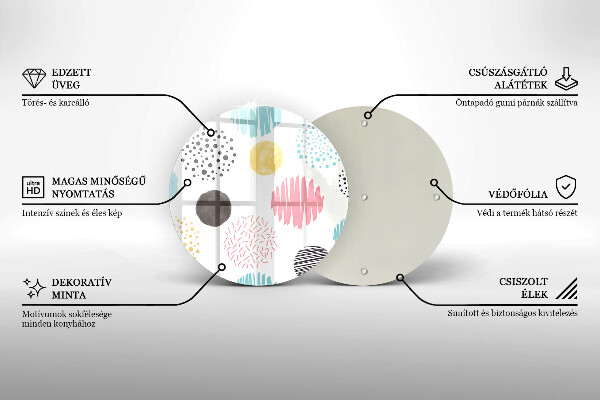 De vidrio templado Formas pintadas