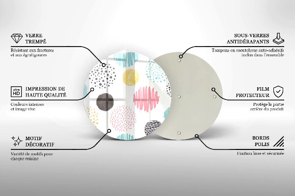 De vidrio templado Formas pintadas