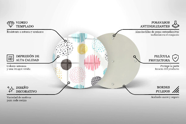 De vidrio templado Formas pintadas