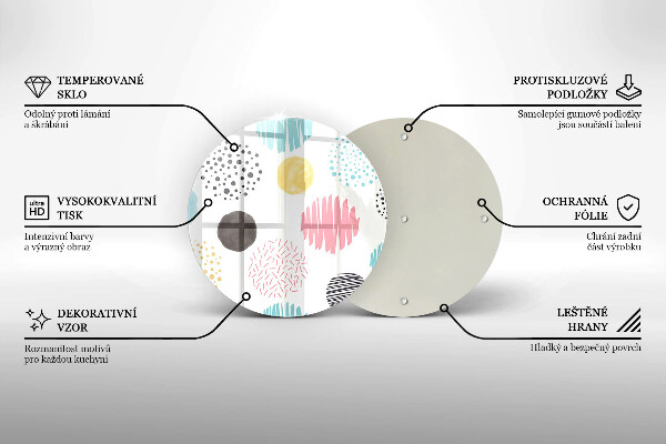 De vidrio templado Formas pintadas