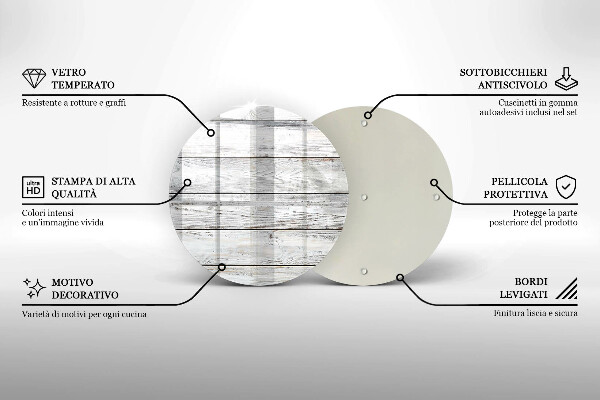 De vidrio templado Tableros de madera brillantes