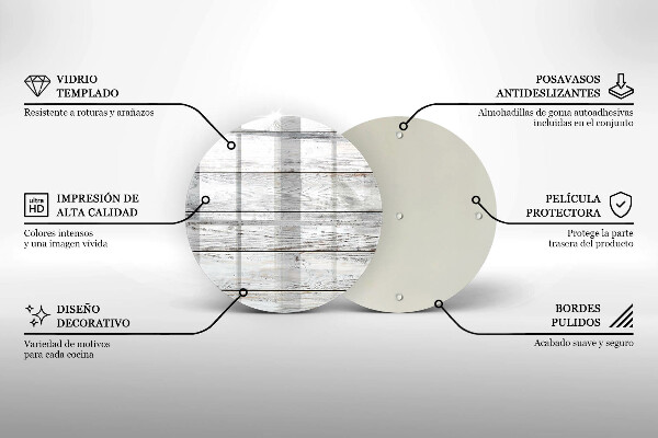 De vidrio templado Tableros de madera brillantes