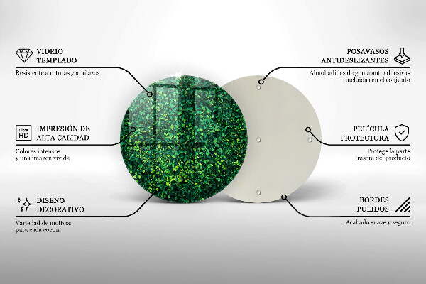 De vidrio templado Planta con hojas pequeñas