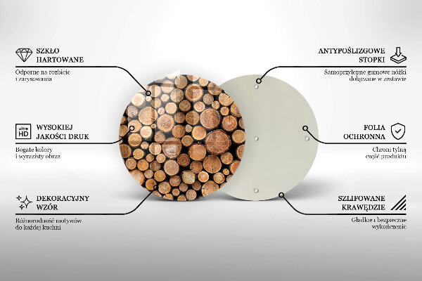 De vidrio templado Troncos de árboles