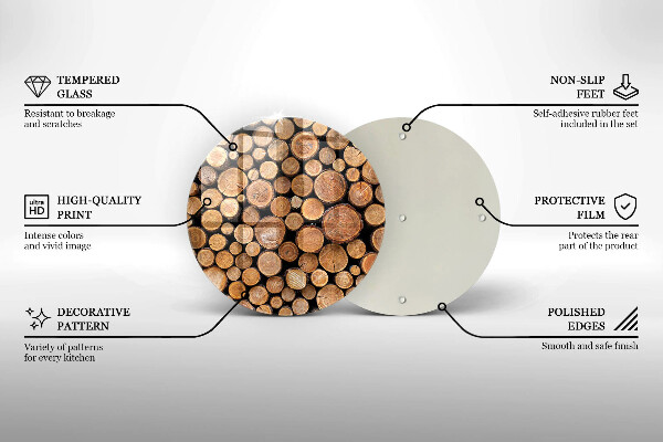 De vidrio templado Troncos de árboles
