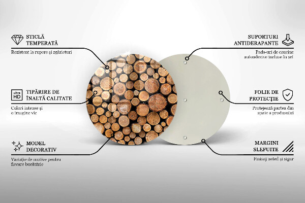 De vidrio templado Troncos de árboles