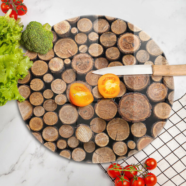 De vidrio templado Troncos de árboles