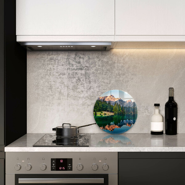 De vidrio templado Bosque y lago de montaña