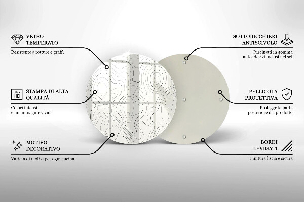 De vidrio templado Diseño de arte lineal