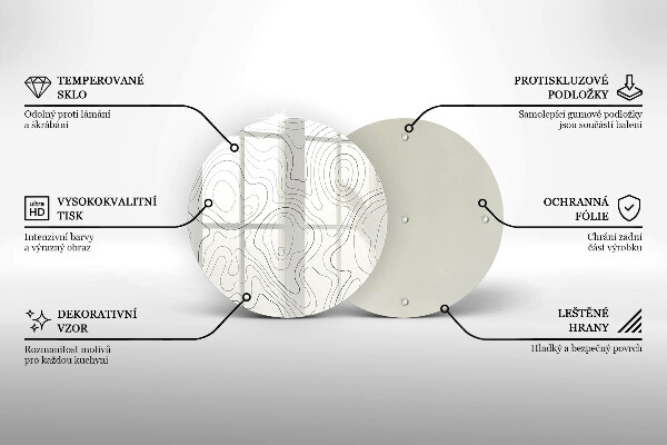De vidrio templado Diseño de arte lineal