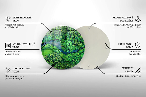 De vidrio templado Bosque y río a vista de pájaro