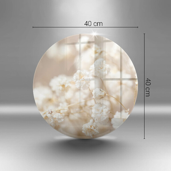 De vidrio templado Delicadas flores blancas