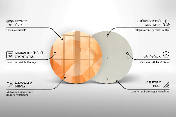 De vidrio templado Fondo geométrico