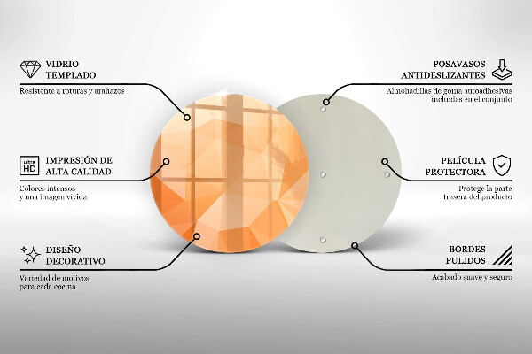 De vidrio templado Fondo geométrico