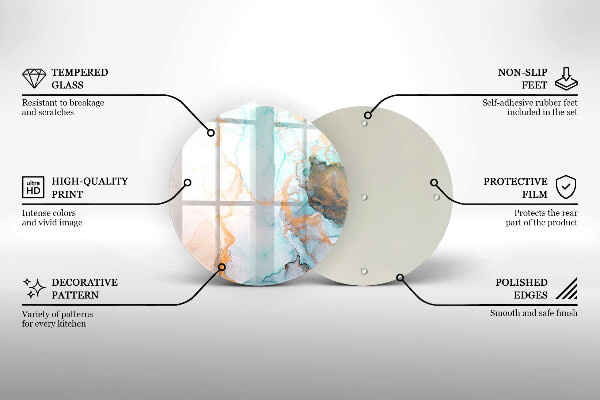 De vidrio templado Abstracción de mármol