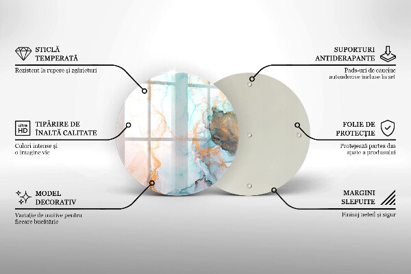 De vidrio templado Abstracción de mármol