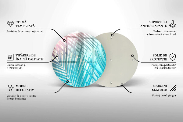 De vidrio templado Hojas pastel