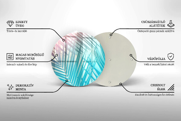 De vidrio templado Hojas pastel
