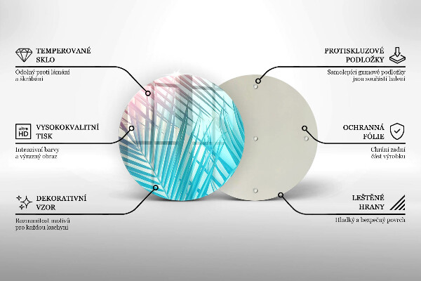 De vidrio templado Hojas pastel