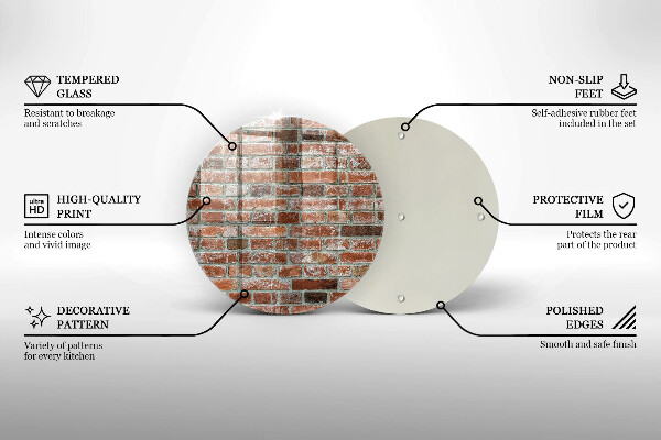 De vidrio templado Antiguo muro de ladrillo