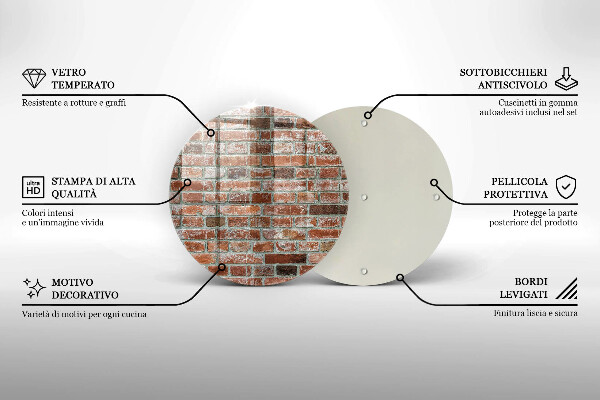 De vidrio templado Antiguo muro de ladrillo