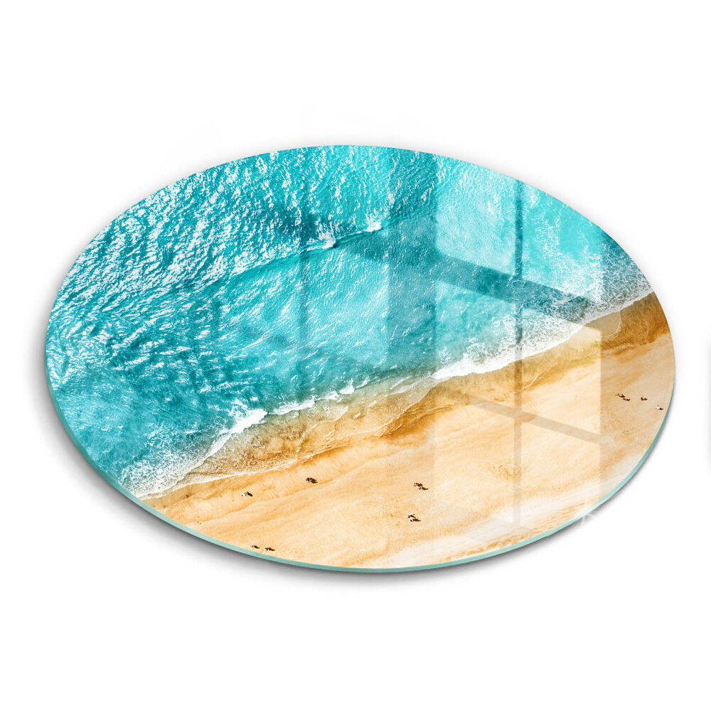 De vidrio templado Orilla de la playa y mar