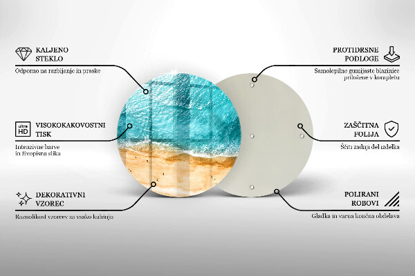 De vidrio templado Orilla de la playa y mar