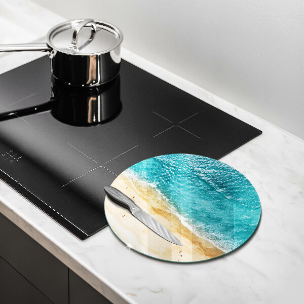 De vidrio templado Orilla de la playa y mar