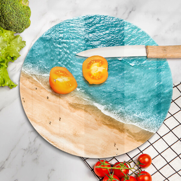 De vidrio templado Orilla de la playa y mar