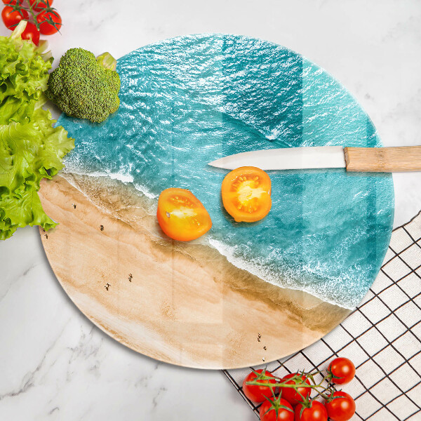 De vidrio templado Orilla de la playa y mar