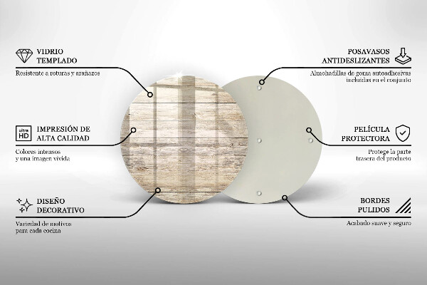 De vidrio templado Tablones de madera