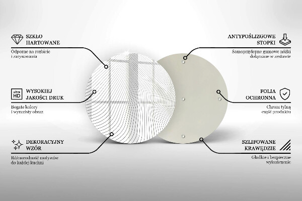 De vidrio templado Patrón de líneas modernas